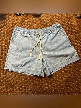 L.L. Bean Light Blue Drawstring High-Waist Women's Shorts